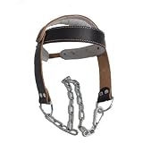 Leather Head Harness with Chain - GetYourselfFitter Logo - Weight Lifting