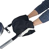 ベビーカー専用 手袋 ハンドカバー ベビーカーグローブ お出かけ防寒 防水 保温 頑丈 簡単に装着 (ブラック)