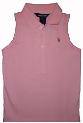 Ralph Lauren Girls Sleeveless Polo Shirt Available in Many Sizes & Colors