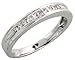 14 Karat Weissgold Fantasie Damen Diamanten Ring, mit 0.28 Karat unsichtbare Diamanten, (3mm) breit