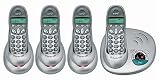 BT Studio 1500 - DECT Cordless Phone - With Digital Answer Machine - Quad Pack - Silver