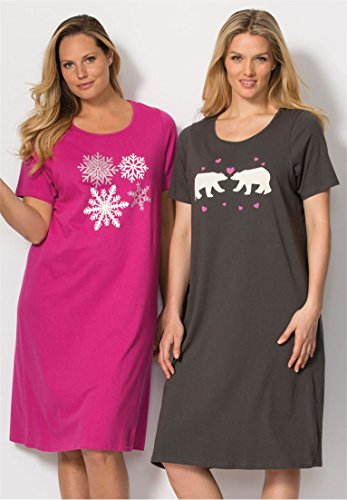 Dreams & Co. Women's Plus Size 2-Pack Sleepshirt