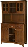 Cherry Buffet with Two Door Hutch & Cherry Wood Top by Home Styles - 5001-0072-72 (Cherry) (71.5H x31.25W x16.5D)