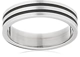 Fred Bennett Stainless Steel 2 Stripes Ring