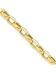 14k 7.5in 6.25mm Polished Fancy Link Bracelet