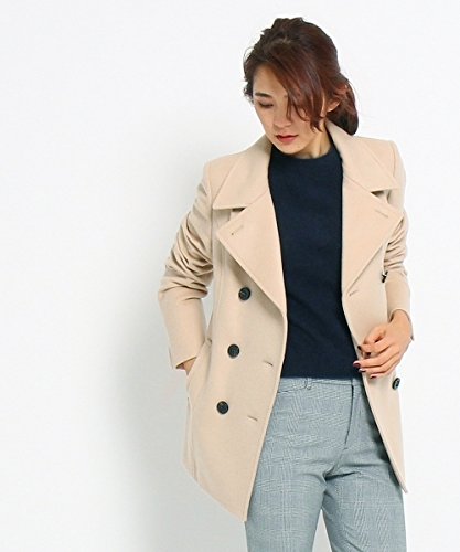 (インディヴィ) INDIVI [L]ダブルカシミヤビーバーコート 12799718