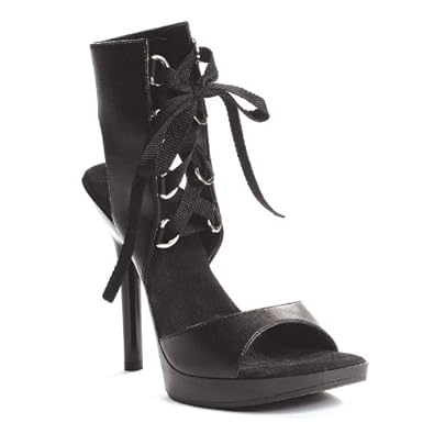 Sexy Ankle Boot Shoes 5 Inch Heel Womens Sandal With Ankle Wrap Black White