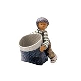 伊勢クラフト　働く少年 持ちあげて（小）　【四日市ばん古焼 置物・オブジェ】 〔おまけ付き〕 [おもちゃ＆ホビー]