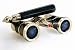 Milana Optics - Opera Glasses - Broadway - With Handle and Flashlight - Black Finish with Golden Rings Image