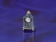 Miniature Blue and Gold Mantle Clock