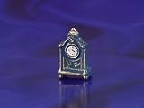 Miniature Blue and Gold Mantle Clock