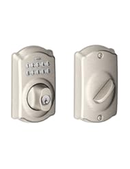 Schlage BE365VCAM619 Camelot Keypad Deadbolt, Satin Nickel