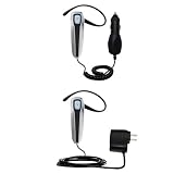 Essential Kit for the Plantronics Discovery 655 - includes Car and Wall Charger with Rapid Charge Technology - Gomadic Brand w/ TipExchange Technology
