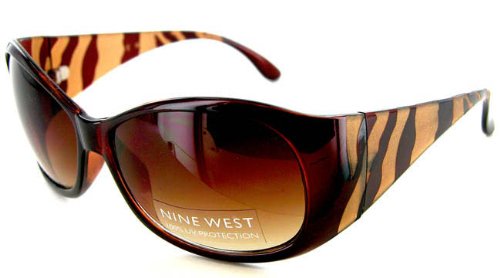 NEW Women's Nine West brown Zebra Sunglasses UV Lenses