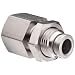 SMC KQG2 Series Stainless Steel 316 Push-to-Connect Tube Fitting, Bulkhead Connector, 1/4" Tube OD x 1/4" NPT