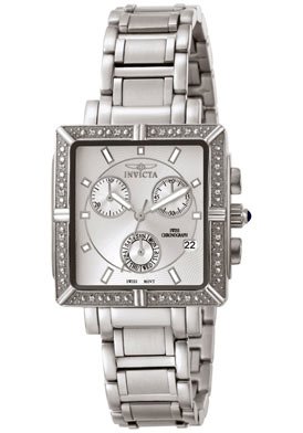 Invicta Women's 5377 Square Angel Diamond Stainless Steel Chronograph Watch