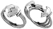 Sterling Silver Split Heart Ring size 8