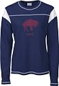 Buffalo Bills Women's Navy Classic Logo Long Sleeve Waffle Tee