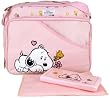 Baby Snoopy Large Pink Diaper Bag + Wipe Case