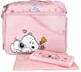 Baby Snoopy Large Pink Diaper Bag + Wipe Case