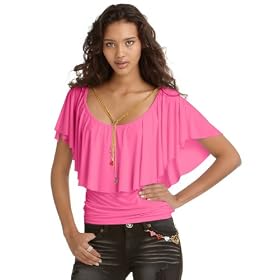 Baby Phat Top, Ruffle Neck
