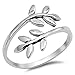 Open Leaf Branch Tree Vine Women's Ring New .925 Sterling Silver Band Size 9 (RNG15302-9)