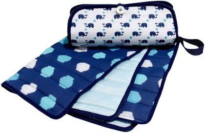 Masala Happy Elephant Dipaer Clutch + Pad - Navy