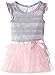 Youngland Baby Girls' Striped Knit To Layered Crinoline Fashion Dress