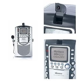Karaoke home entertainment system with 5.5 monitor, video camera, and cassette recorder