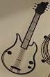 Guitar Metal Wall Grille Sculpture Mahogany Finish