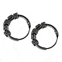 10mm Bali Hoop Earrings Sterling Silver
