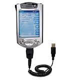 Coiled Power Hot Sync and Charge USB Data Cable w Tip Exchange for the Compaq iPAQ 3955 -... by 
