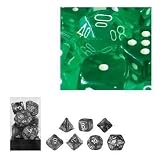 Eigenschaften Chessex 23005 / Chessex 23005 - Würfelset durchscheinend grün, 7 verschiedene Würfel