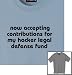 All Products : "now accepting contributions for my hacking legal defense fund" Premium Relaxed Fit 100% Cotton Crew-Neck Tee for Him -- Show your sardonic geekocity with this witty Beware of the Geek shirt, and see more funny tootoographic shirts in many styles and colors