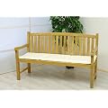 Hochwertige Sitzauflage f�r 3 Sitzer Gartenbank Creme