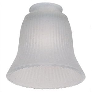 Frosted Ribbed Glass Shade for Ceiling Fan Light Kit by 