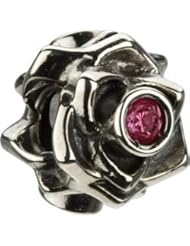 Authentic Chamilia Silver Rose CZ Chamilia Flower Charm - Retired