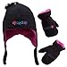 N'Ice Caps Girls Sherpa Lined Flowers Embroidered Micro Fleece Set
