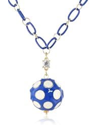 Betsey Johnson "Polka Dots" Polka Dot Ball Long Pendant Necklace, 33"