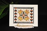 HAWAIIAN QUILT HIBISCUS TAPA CLOTH - 11 X 14 PAINTING