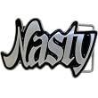 Silver Nasty Graffiti Belt Buckle