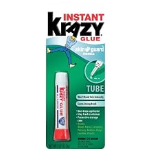 Krazy Glue KG78548R Instant Crazy Glue Skin Guard Formula Tube 0.07-Ounce
