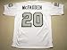 OAKLAND RAIDERS DARREN MCFADDEN #20 AFL 50TH WHITE LEGACY RBK JERSEY (SIZE 48-56)