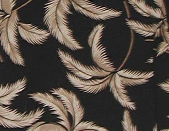 Ladies Hawaiian Typhoon Blouse in Black with Khaki Trees