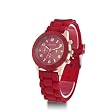 YKS Red Unisex Geneva Silicone Jelly Gel Quartz Analog Sports Wrist Watch