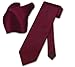 Vesuvio Napoli Solid BURGUNDY Color NeckTie & Handkerchief Men's Neck Tie Set