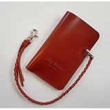 スマートフォン・イタリアンレザーケース【Lサイズ】【ブラウン】手編みレザーロープ付（ブラウン) /iPhone 4/Xperia arc/Xperia acro/GALAXY S2/REGZA phone T-01C/INFOBAR A01等ほぼ全ての機種に対応する汎用タイプ・スマートフォンケース