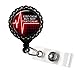 Keep Calm, Not That Calm Red Black Retractable ID Tag Badge Reel