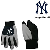 New York Yankees Color Block Blue Grip Work Glove w/ Grey Fingers