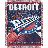 Detroit Pistons Triple Woven Jacquard NBA Throw (019 Series) by Northwest (48x60)